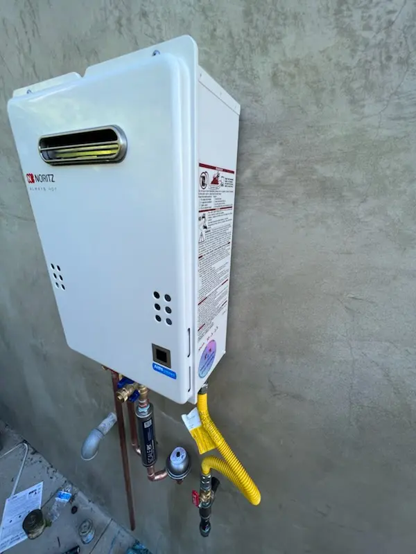 Tankless water heater installation for Rushton homes